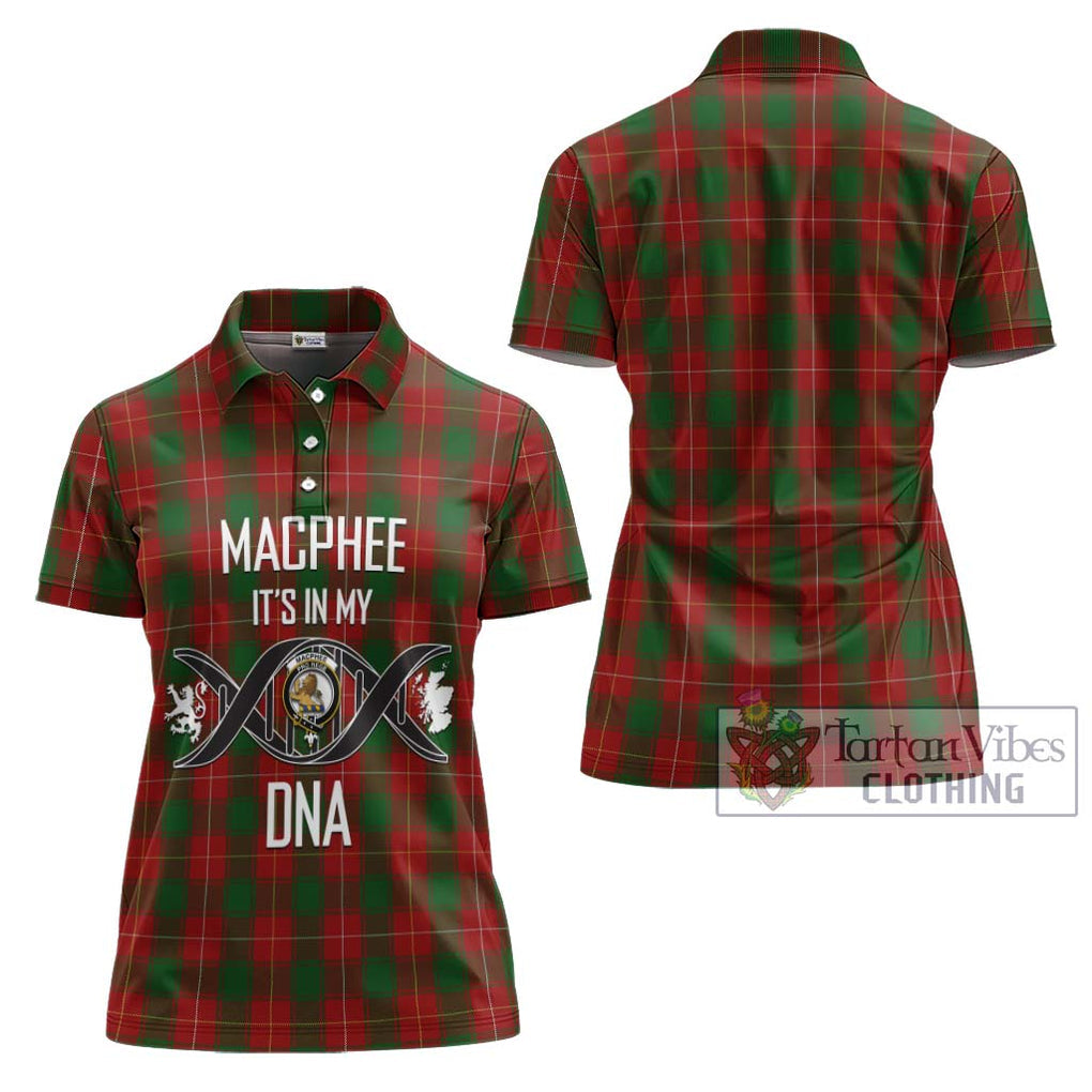MacPhee (McPhee) Tartan Women's Polo Shirt with Family Crest DNA In Me Style - Tartan Vibes Clothing