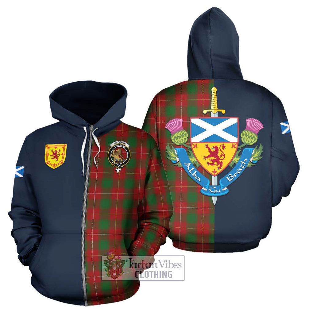 MacPhee (McPhee) Tartan Hoodie Alba with Scottish Lion Royal Arm Half Style - Tartan Vibes Clothing