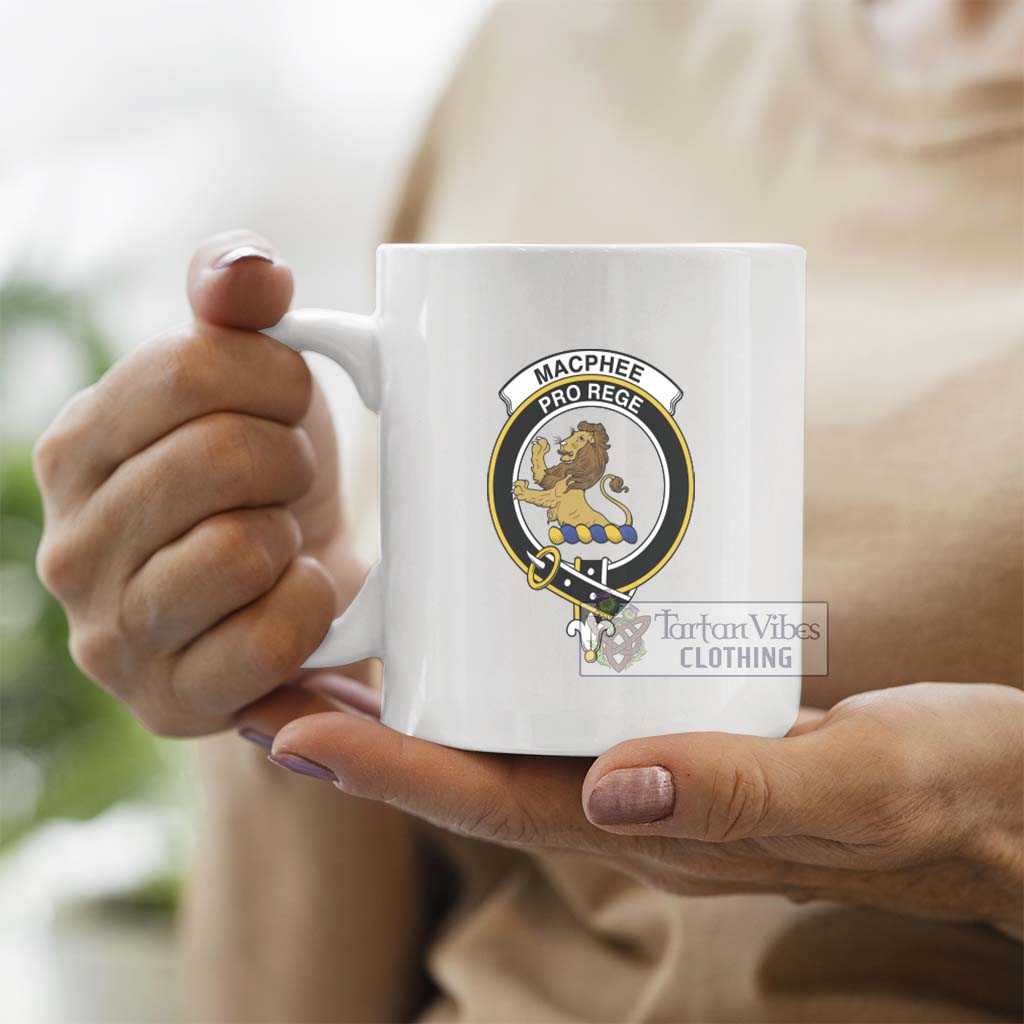 MacPhee (McPhee) Family Crest Ceramic Mug - 2D-tartanvibesclothing