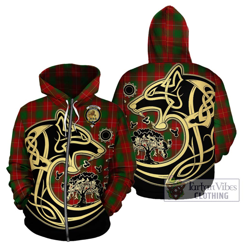 MacPhee (McPhee) Tartan Hoodie with Family Crest Celtic Wolf Style - Tartan Vibes Clothing