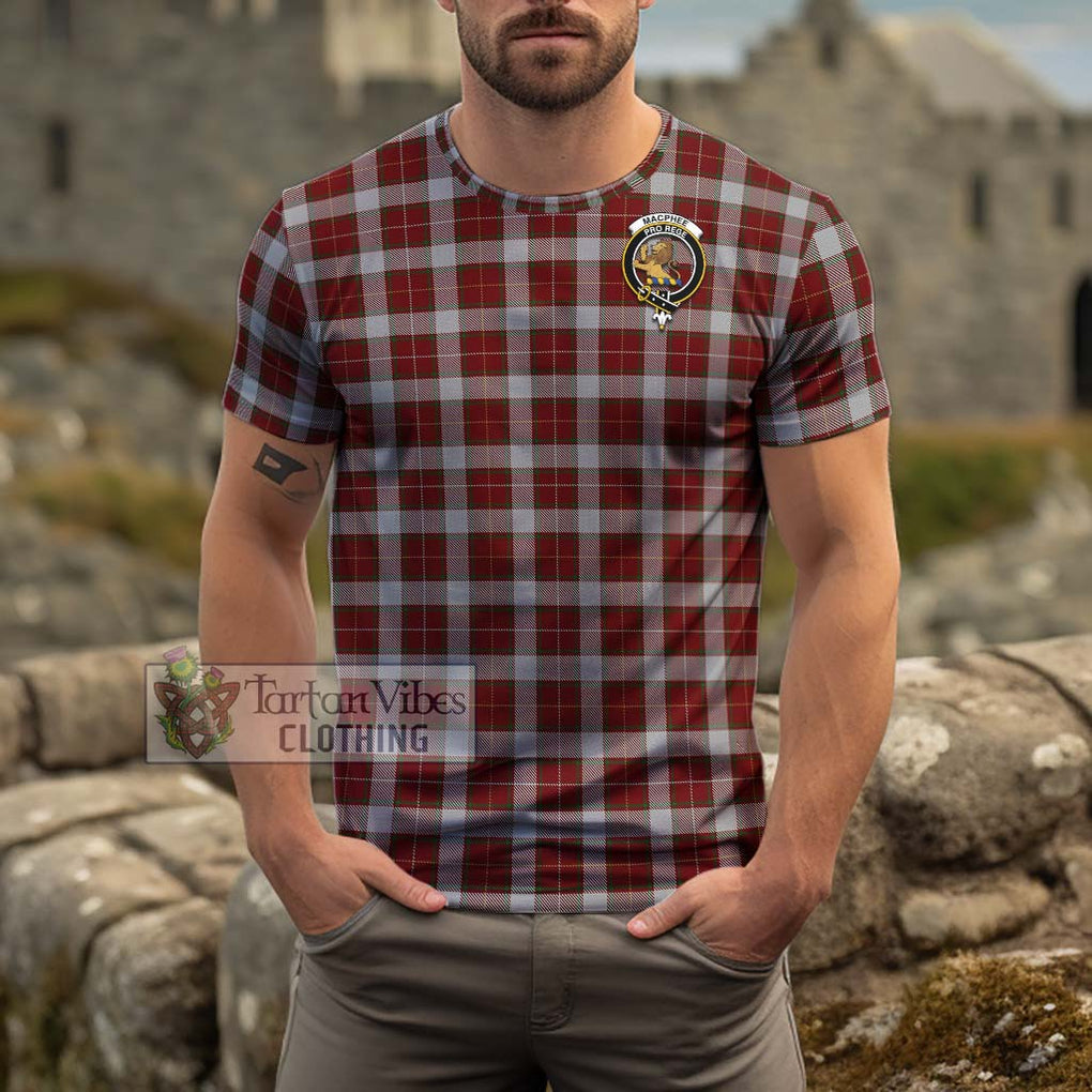 MacPhee Dress Tartan Cotton T-Shirt with Family Crest Men's Shirt - Tartanvibesclothing Shop