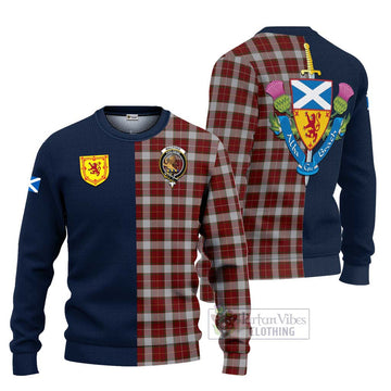 MacPhee Dress Tartan Ugly Sweater Alba with Scottish Lion Royal Arm Half Style Unisex - Tartan Vibes Clothing