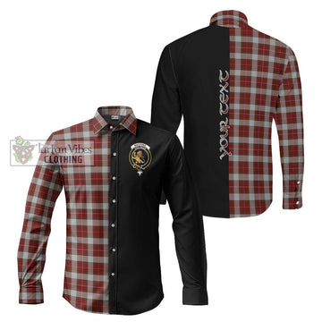 MacPhee Dress Tartan Long Sleeve Button Shirt with Family Crest and Half Of Me Style Men's Shirt S - Tartanvibesclothing Shop