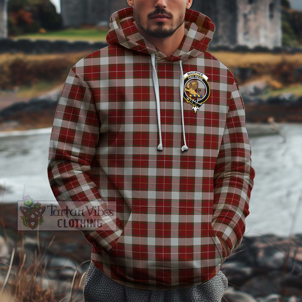 MacPhee Dress Tartan Cotton Hoodie with Family Crest Zip Hoodie - Tartan Vibes Clothing