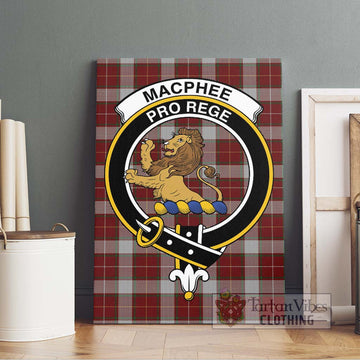 MacPhee Dress Tartan Canvas Print Wall Art with Family Crest Without Frame - Tartan Vibes Clothing
