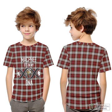 MacPhee Dress Tartan Kid T-Shirt with Family Crest DNA In Me Style Youth XL Size14 - Tartan Vibes Clothing