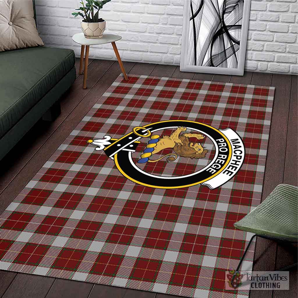 MacPhee Dress Tartan Area Rug with Family Crest L 59*86 inch (150x220 cm) - Tartan Vibes Clothing