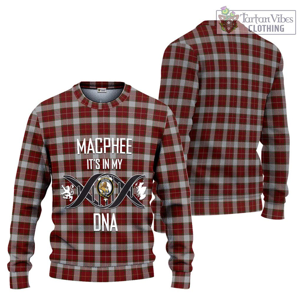 MacPhee Dress Tartan Ugly Sweater with Family Crest DNA In Me Style Unisex - Tartan Vibes Clothing