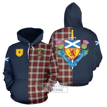 MacPhee Dress Tartan Hoodie Alba with Scottish Lion Royal Arm Half Style Zip Hoodie - Tartan Vibes Clothing
