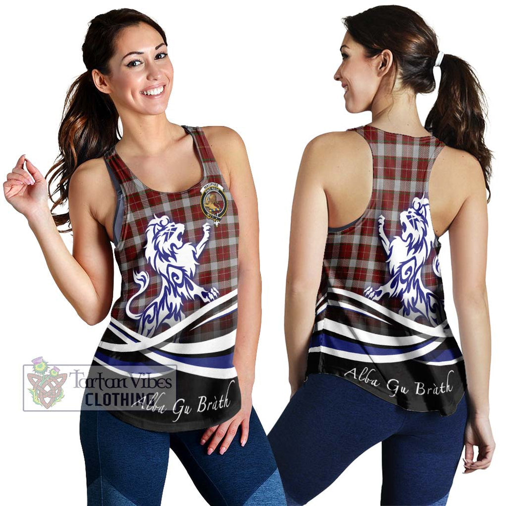 MacPhee Dress Tartan Women's Racerback Tanks with Alba Gu Brath Regal Lion Emblem 4XL - Tartan Vibes Clothing