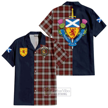 MacPhee Dress Tartan Hawaiian Shirt Alba with Scottish Lion Royal Arm Half Style Kid - Tartan Vibes Clothing