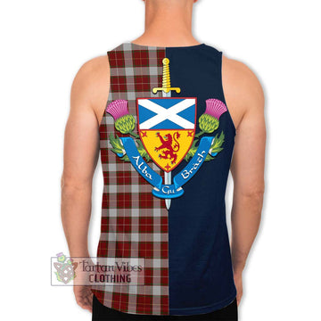 MacPhee Dress Tartan Men's Tank Top Alba with Scottish Lion Royal Arm Half Style - Tartan Vibes Clothing