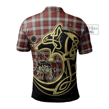 MacPhee Dress Tartan Polo Shirt with Family Crest Celtic Wolf Style - Tartan Vibes Clothing