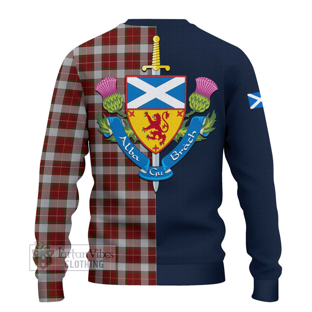 MacPhee Dress Tartan Ugly Sweater Alba with Scottish Lion Royal Arm Half Style - Tartan Vibes Clothing