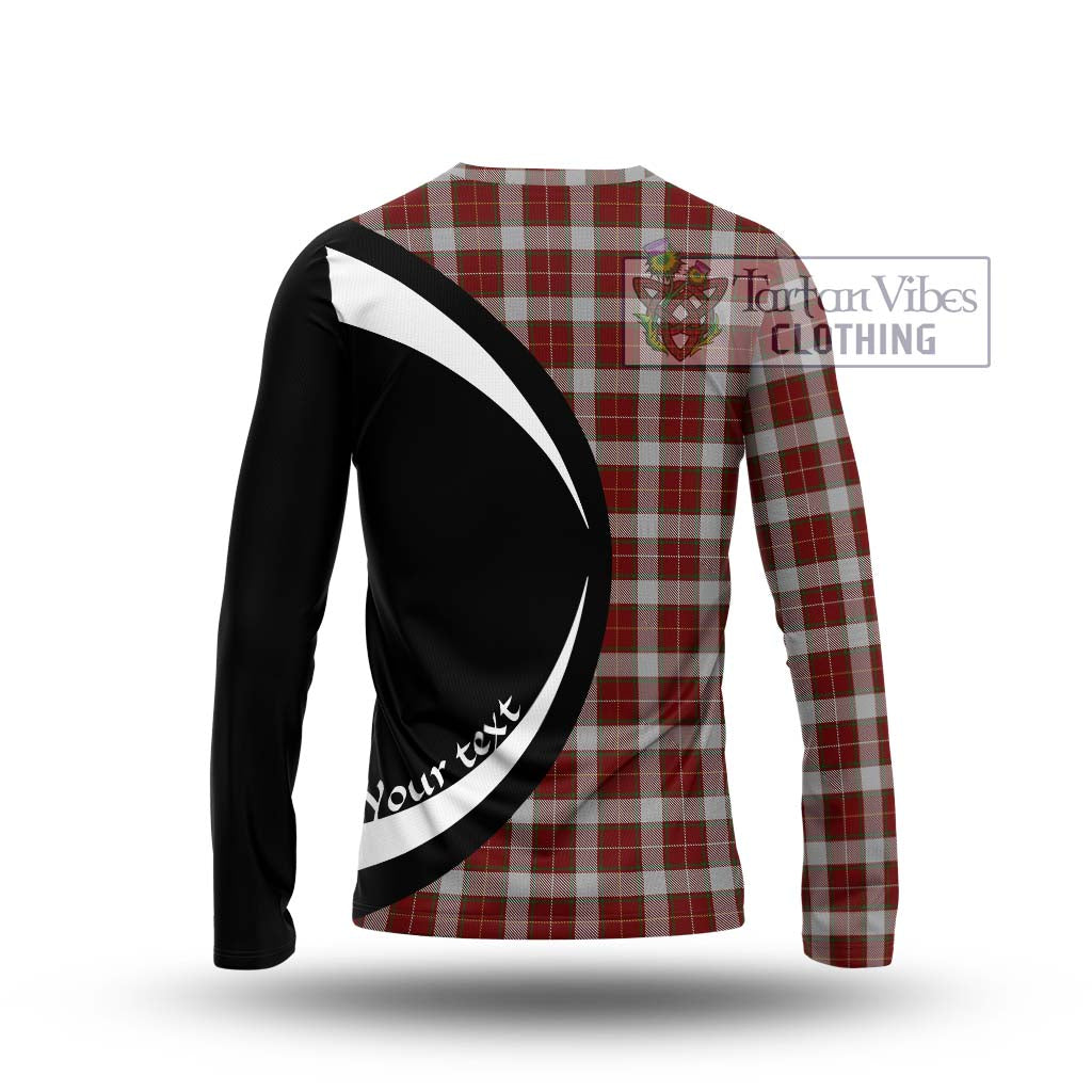MacPhee Dress Tartan Long Sleeve T-Shirt with Family Crest Circle Style - Tartan Vibes Clothing