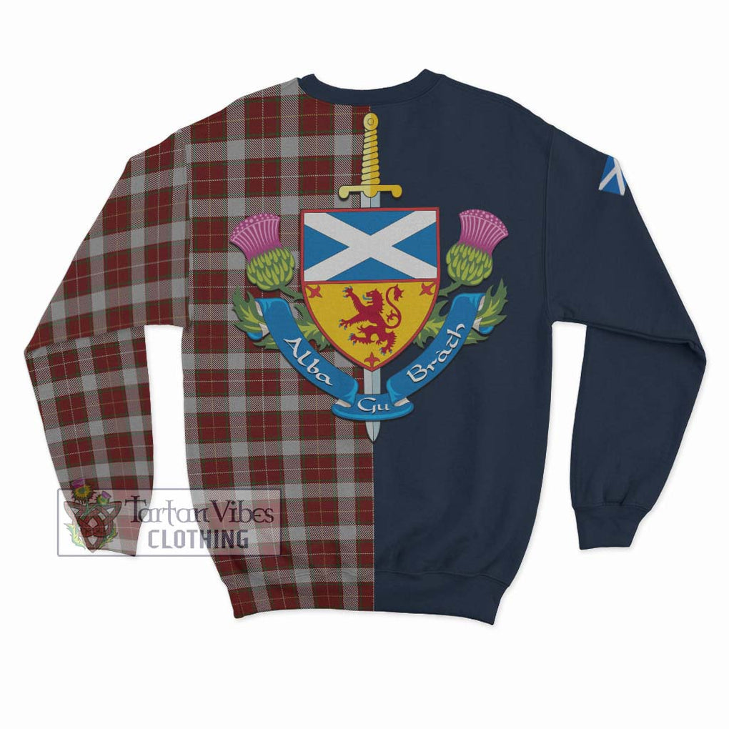 MacPhee Dress Tartan Sweatshirt Alba with Scottish Lion Royal Arm Half Style - Tartan Vibes Clothing