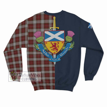 MacPhee Dress Tartan Sweatshirt Alba with Scottish Lion Royal Arm Half Style - Tartan Vibes Clothing