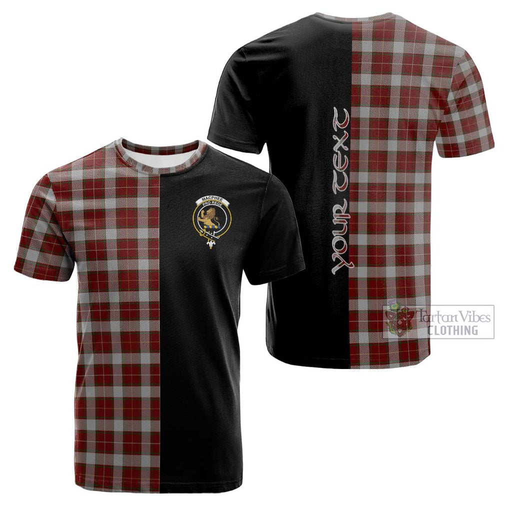 Tartan Vibes Clothing MacPhee Dress Tartan Cotton T-shirt with Family Crest and Half Of Me Style