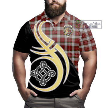 MacPhee Dress Tartan Polo Shirt with Family Crest and Celtic Symbol Style - Tartan Vibes Clothing