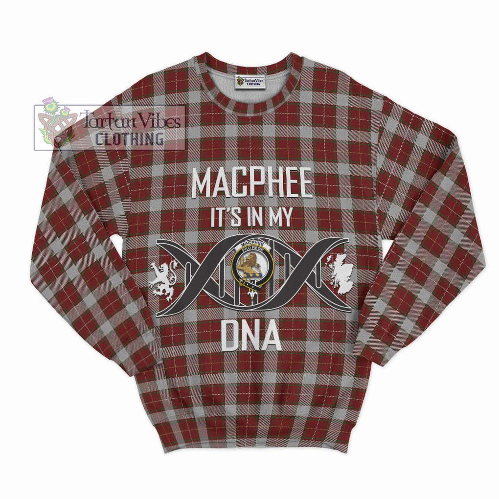 MacPhee Dress Tartan Sweatshirt with Family Crest DNA In Me Style - Tartan Vibes Clothing