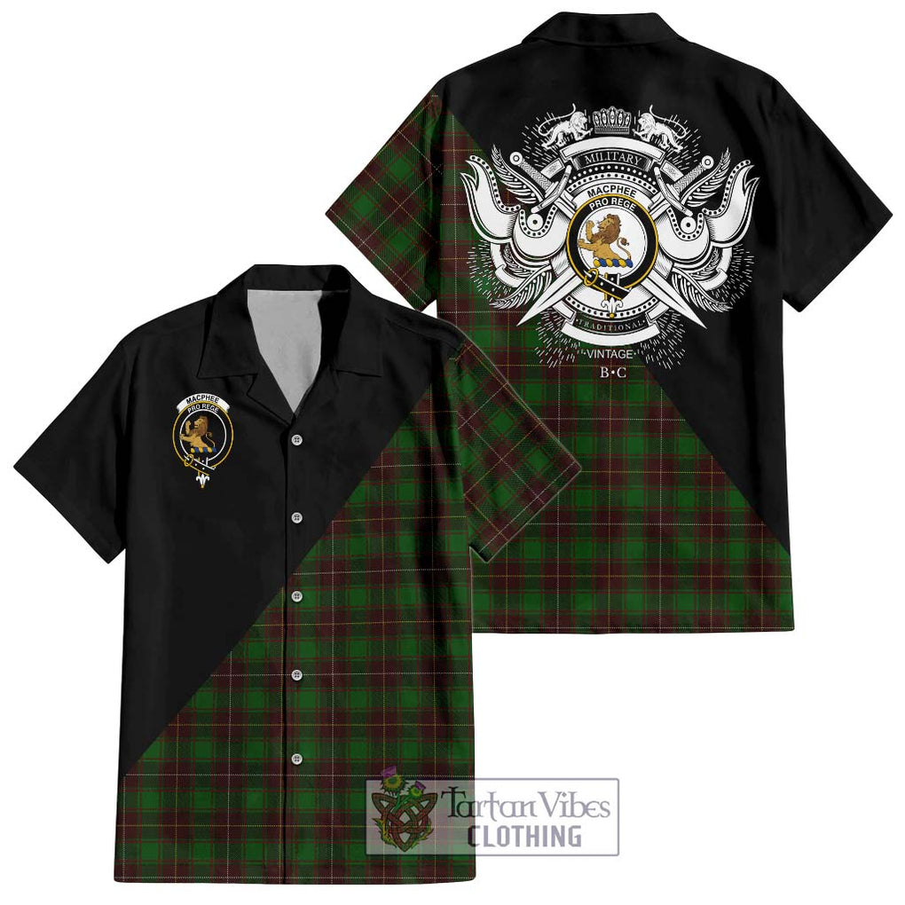 MacPhee Hunting Tartan Hawaiian Shirt with Family Crest and Military Logo Style Kid - Tartan Vibes Clothing