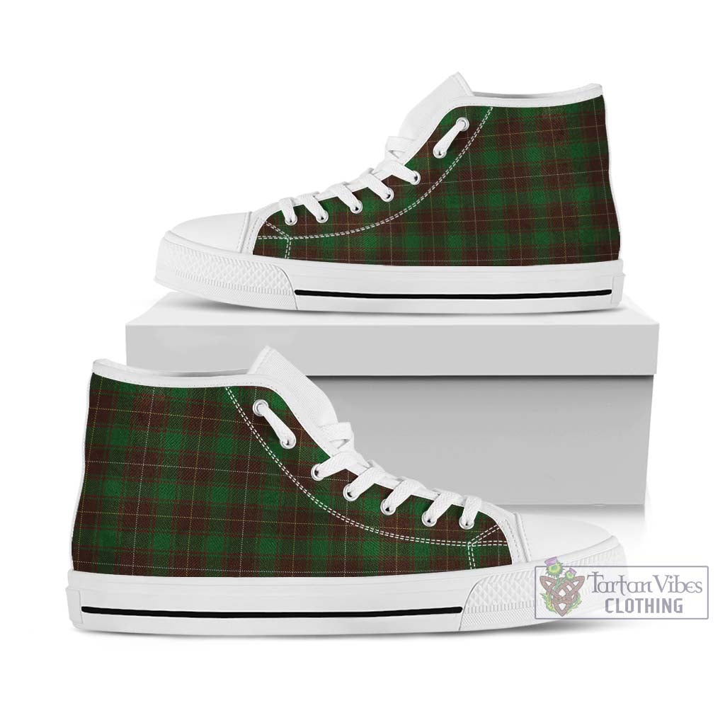 MacPhee Hunting Tartan High Top Shoes Kid High Top - White Sole - Tartan Vibes Clothing