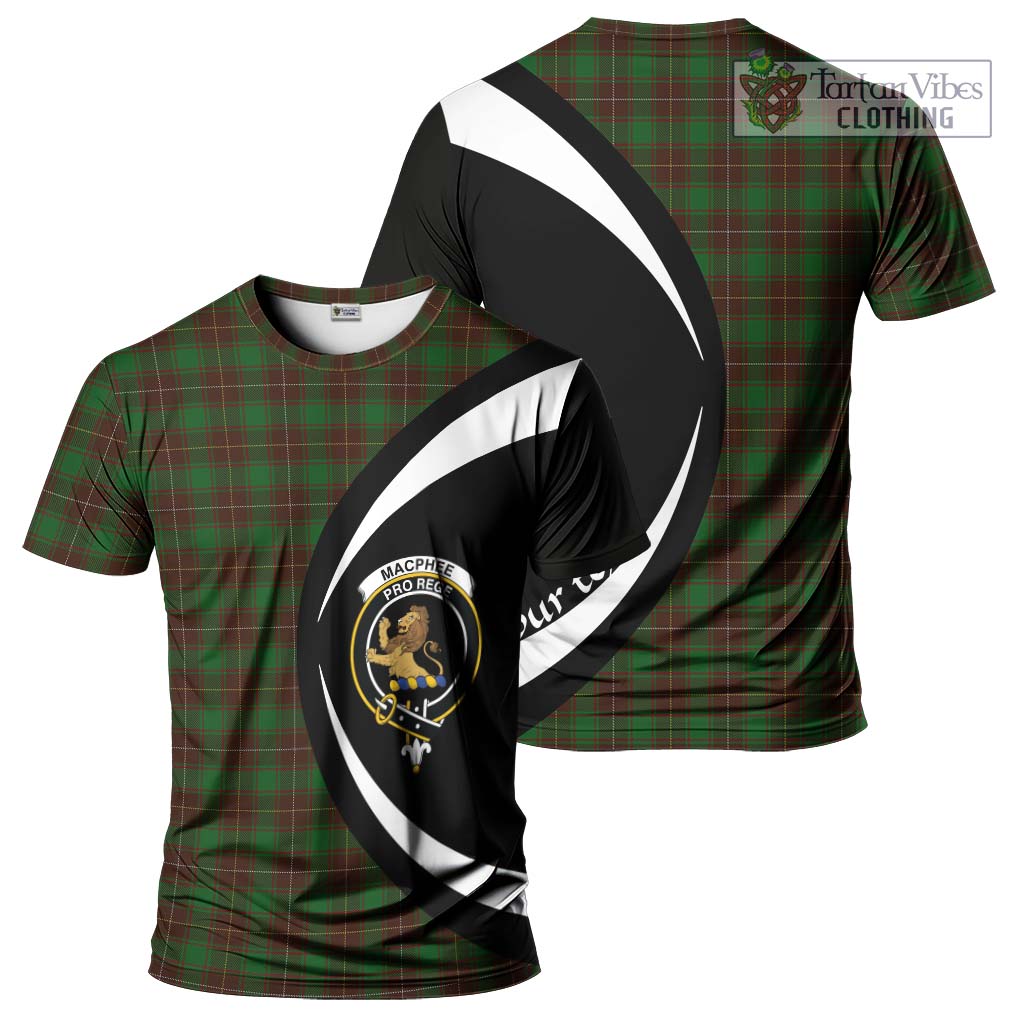 MacPhee Hunting Tartan T-Shirt with Family Crest Circle Style Kid's Shirt - Tartan Vibes Clothing