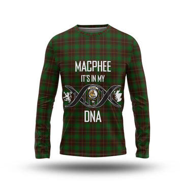 MacPhee Hunting Tartan Long Sleeve T-Shirt with Family Crest DNA In Me Style Unisex - Tartan Vibes Clothing