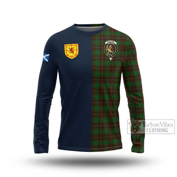 MacPhee Hunting Tartan Long Sleeve T-Shirt Alba with Scottish Lion Royal Arm Half Style Unisex - Tartan Vibes Clothing