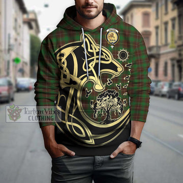 MacPhee Hunting Tartan Hoodie with Family Crest Celtic Wolf Style Zip Hoodie - Tartan Vibes Clothing
