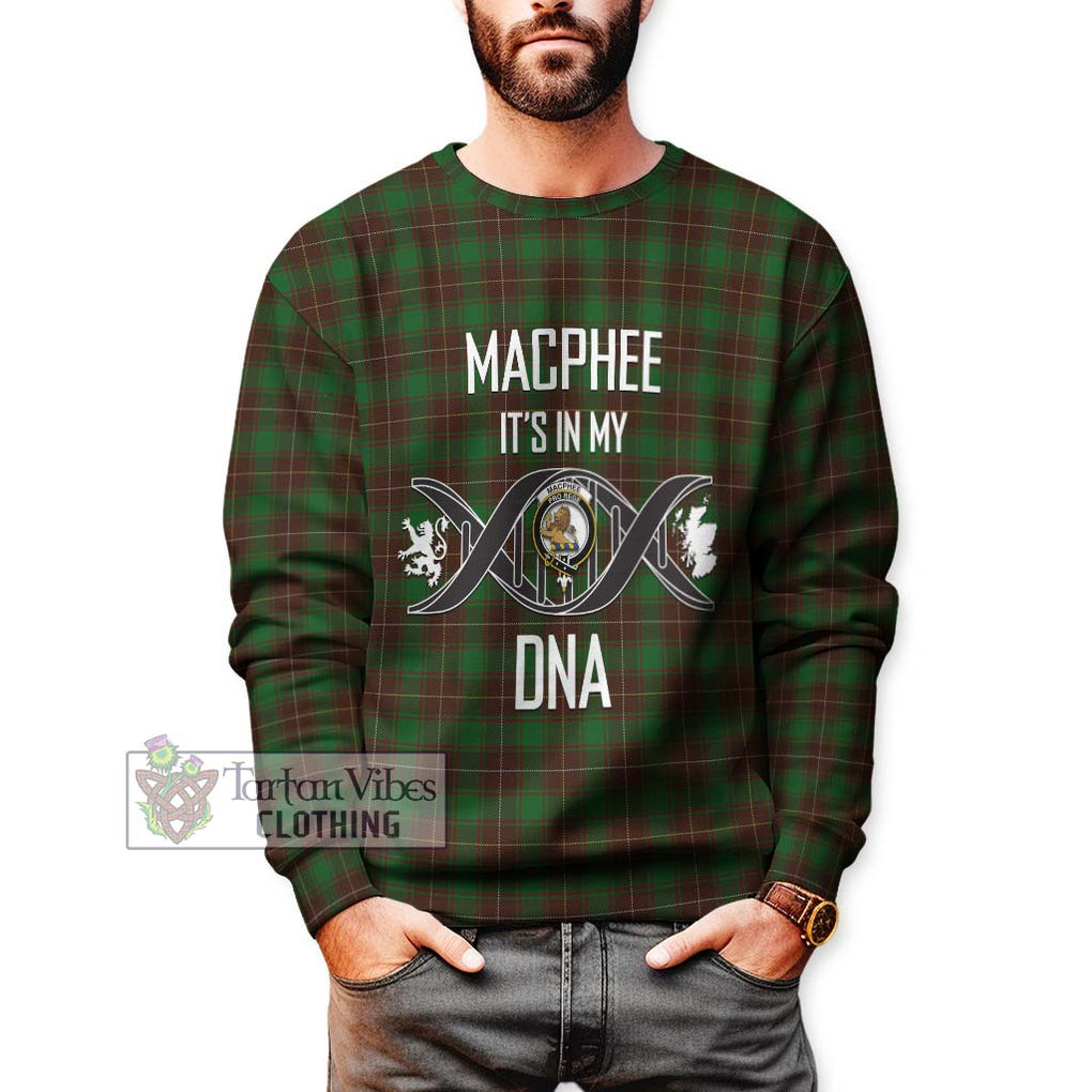 MacPhee Hunting Tartan Sweatshirt with Family Crest DNA In Me Style Unisex - Tartan Vibes Clothing