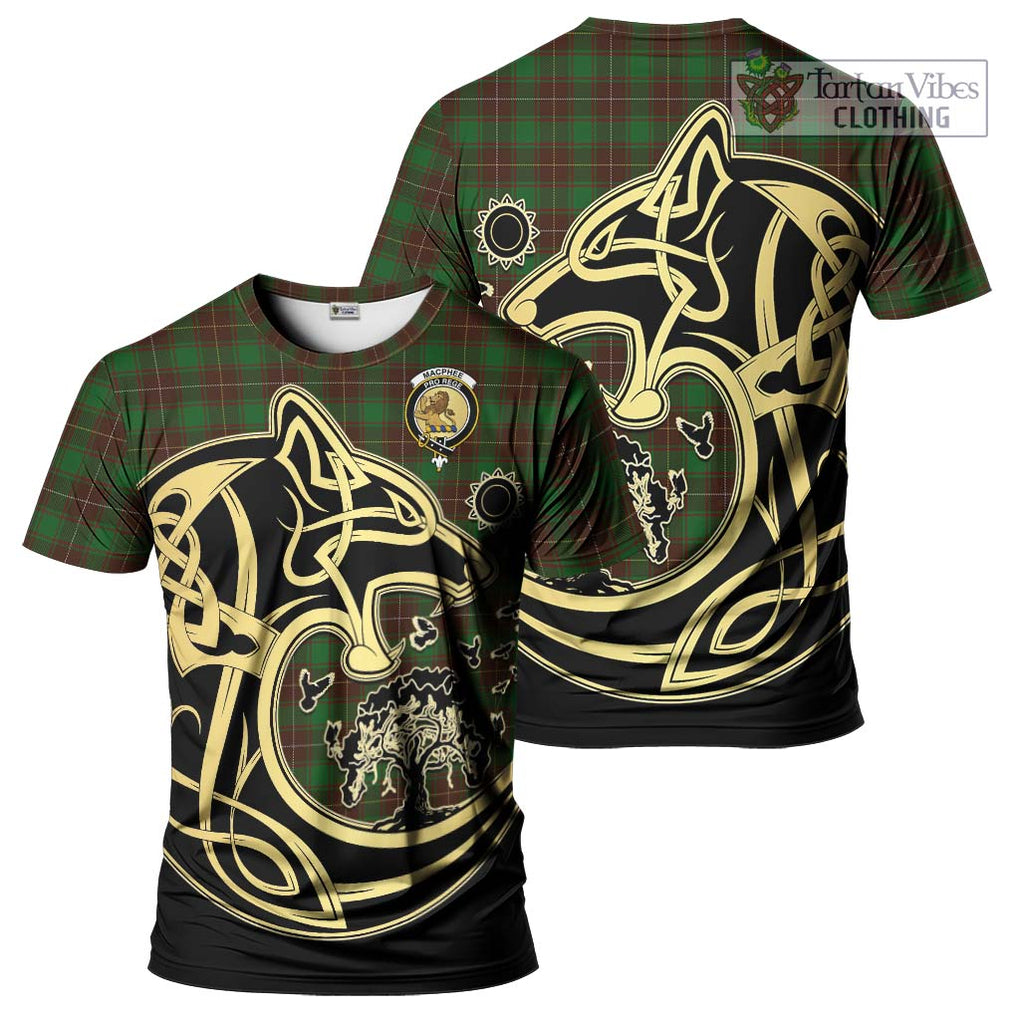 MacPhee Hunting Tartan T-Shirt with Family Crest Celtic Wolf Style Kid's Shirt - Tartan Vibes Clothing