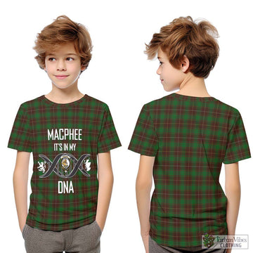 MacPhee Hunting Tartan Kid T-Shirt with Family Crest DNA In Me Style Youth XL Size14 - Tartan Vibes Clothing