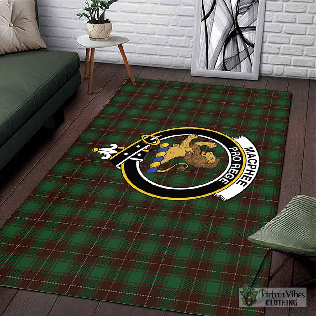 MacPhee Hunting Tartan Area Rug with Family Crest L 59*86 inch (150x220 cm) - Tartan Vibes Clothing