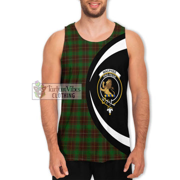 MacPhee Hunting Tartan Men's Tank Top with Family Crest Circle Style Men - Tartan Vibes Clothing