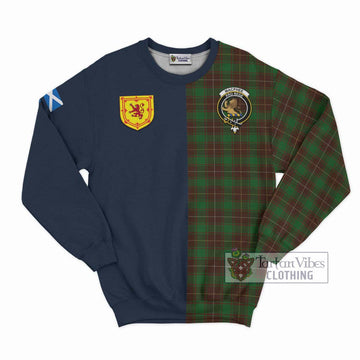 MacPhee Hunting Tartan Sweatshirt Alba with Scottish Lion Royal Arm Half Style Unisex - Tartan Vibes Clothing