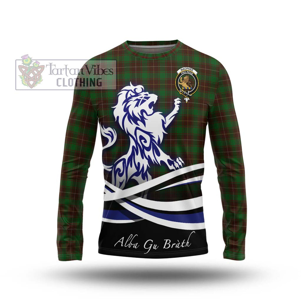 MacPhee Hunting Tartan Long Sleeve T-Shirt with Alba Gu Brath Regal Lion Emblem Unisex - Tartan Vibes Clothing