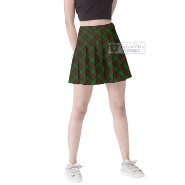 MacPhee Hunting Tartan Women's Plated Mini Skirt Cross Style Female - Tartan Vibes Clothing