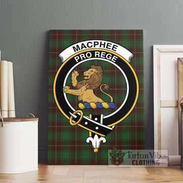 MacPhee Hunting Tartan Canvas Print Wall Art with Family Crest Without Frame - Tartan Vibes Clothing