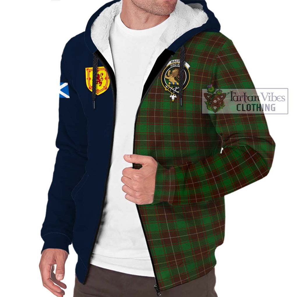 MacPhee Hunting Tartan Sherpa Hoodie Alba with Scottish Lion Royal Arm Half Style - Tartan Vibes Clothing