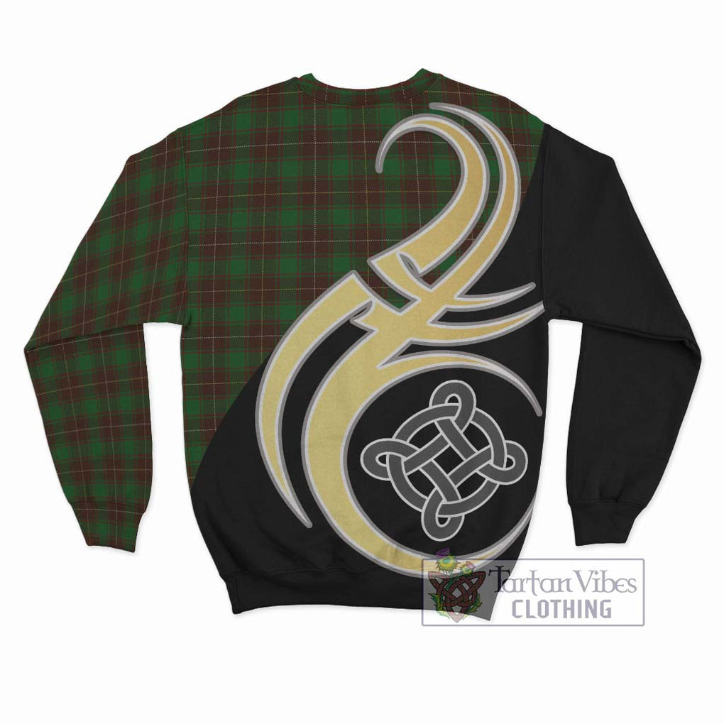 MacPhee Hunting Tartan Sweatshirt with Family Crest and Celtic Symbol Style - Tartan Vibes Clothing
