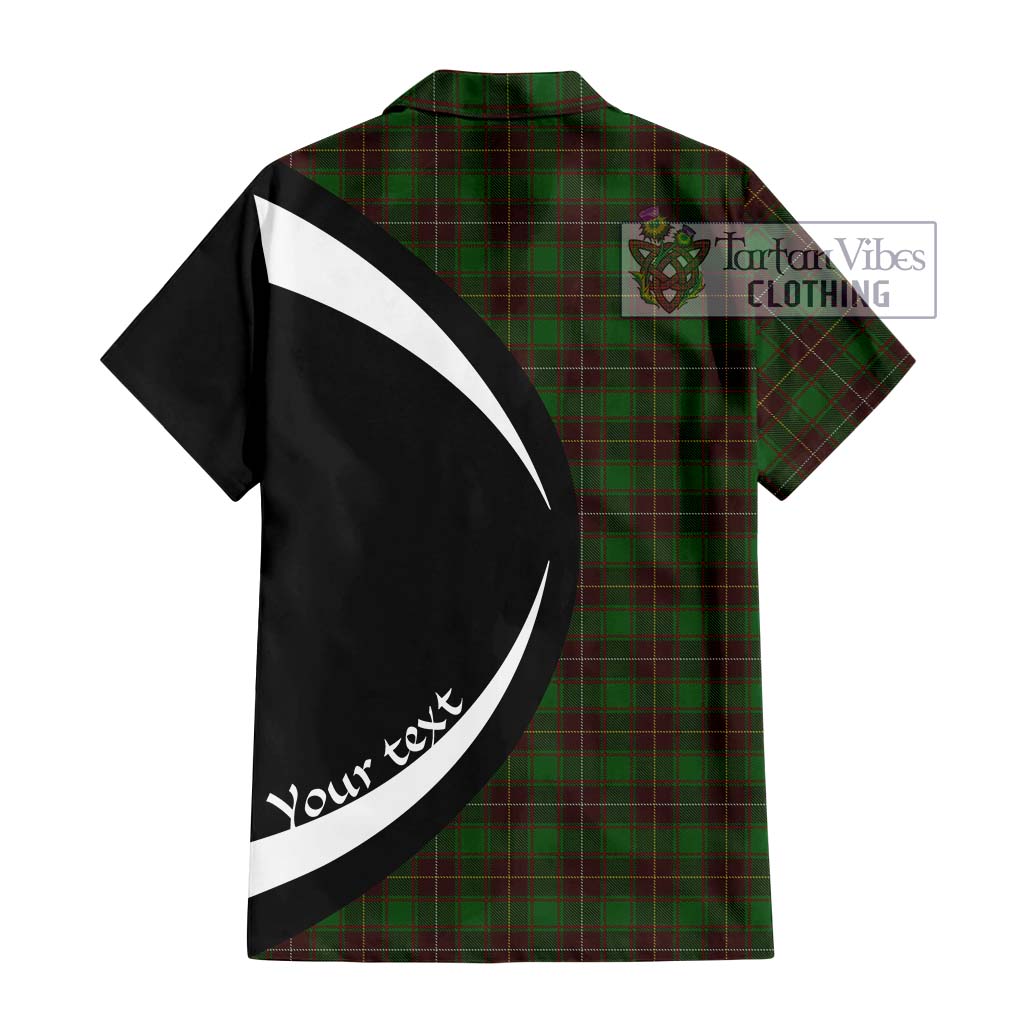 MacPhee Hunting Tartan Hawaiian Shirt with Family Crest Circle Style - Tartan Vibes Clothing