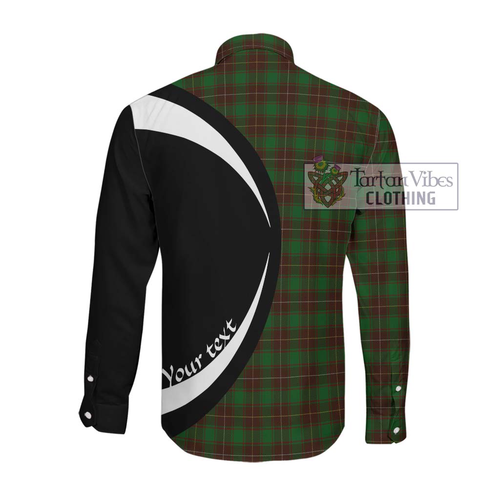 MacPhee Hunting Tartan Long Sleeve Button Up with Family Crest Circle Style Men's Shirt - Tartan Vibes Clothing