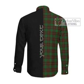 MacPhee Hunting Tartan Long Sleeve Button Shirt with Family Crest and Half Of Me Style Men's Shirt - Tartanvibesclothing Shop