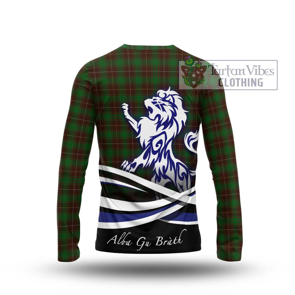 MacPhee Hunting Tartan Long Sleeve T-Shirt with Alba Gu Brath Regal Lion Emblem - Tartan Vibes Clothing