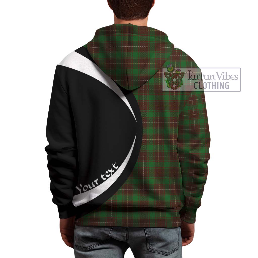 MacPhee Hunting Tartan Hoodie with Family Crest Circle Style - Tartan Vibes Clothing
