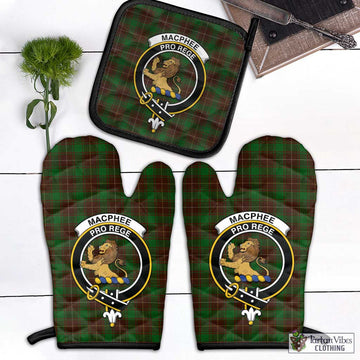 MacPhee Hunting Tartan Combo Oven Mitt & Pot-Holder with Family Crest - Tartan Vibes Clothing