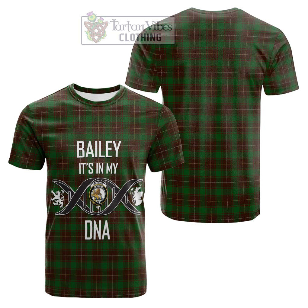 Tartan Vibes Clothing MacPhee Hunting Tartan Cotton T-shirt with Family Crest DNA In Me Style