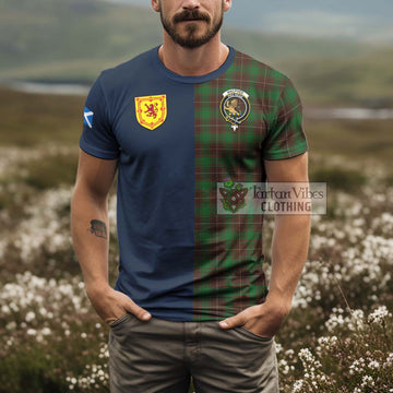 MacPhee Hunting Tartan T-Shirt Alba with Scottish Lion Royal Arm Half Style - Tartan Vibes Clothing
