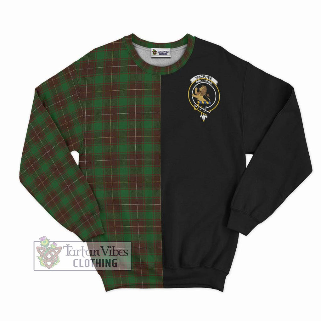 MacPhee Hunting Tartan Sweatshirt with Family Crest and Half Of Me Style - Tartan Vibes Clothing